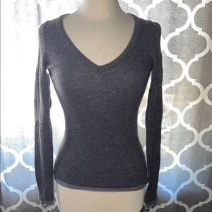 Banana Republic Made of Italian Yarn Brown V-Neck Sweater